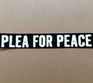 PLEA FOR PEACE Sticker