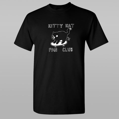 KITTY KAT FAN CLUB - Skateboard T-Shirt Black