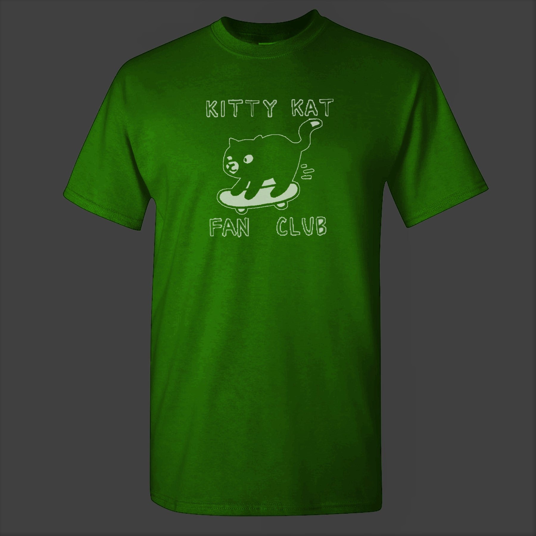 KITTY KAT FAN CLUB - Skateboard T-Shirt Green